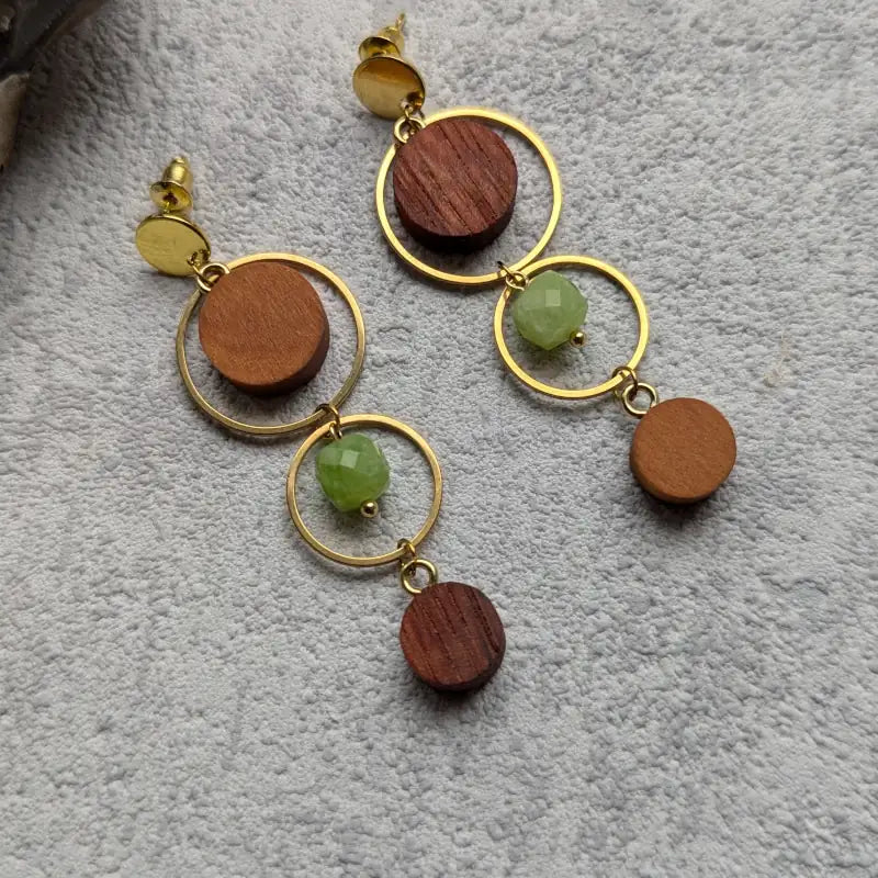 Holzohrringe Apfel / Ebiara