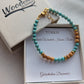 Armband aus Holz und Türkis mit einem Verschluss - Geburtsstein Dezember