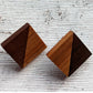 Ohrstecker Diagonale Holz Walnuss Kirsche